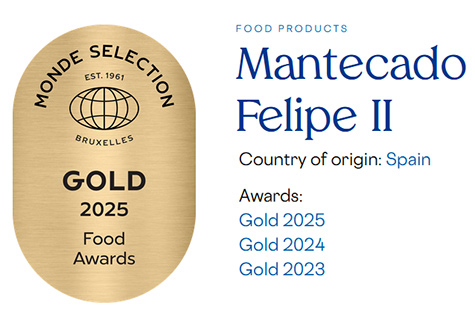 Premios Monde Selection Gold Award Mantecados Felipe II